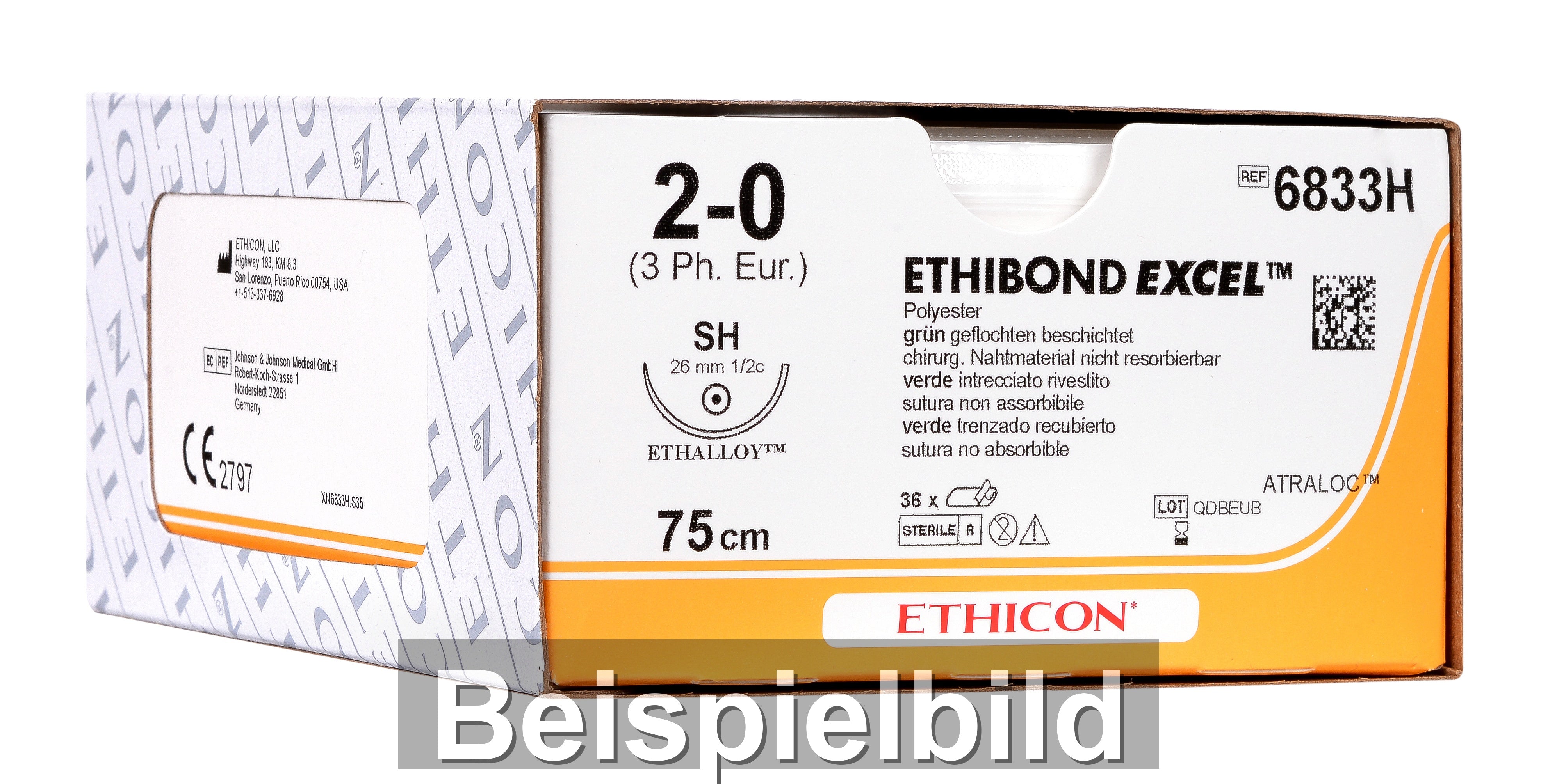 Ethicon Ethibond Excel grün USP 0 120 cm SH