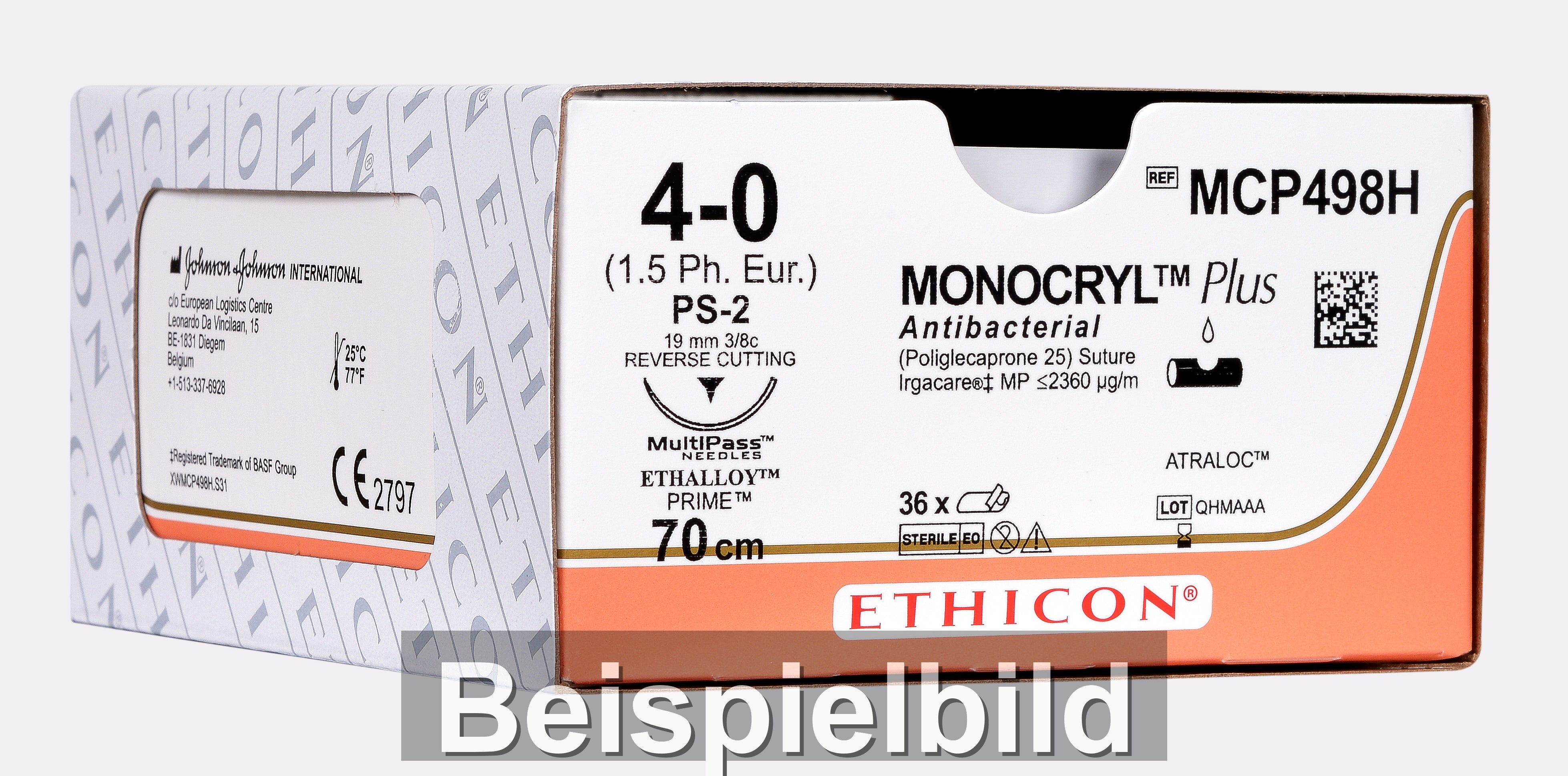 Ethicon Monocryl Plus ungefärbt USP 4-0 70 cm P3 MULTIP