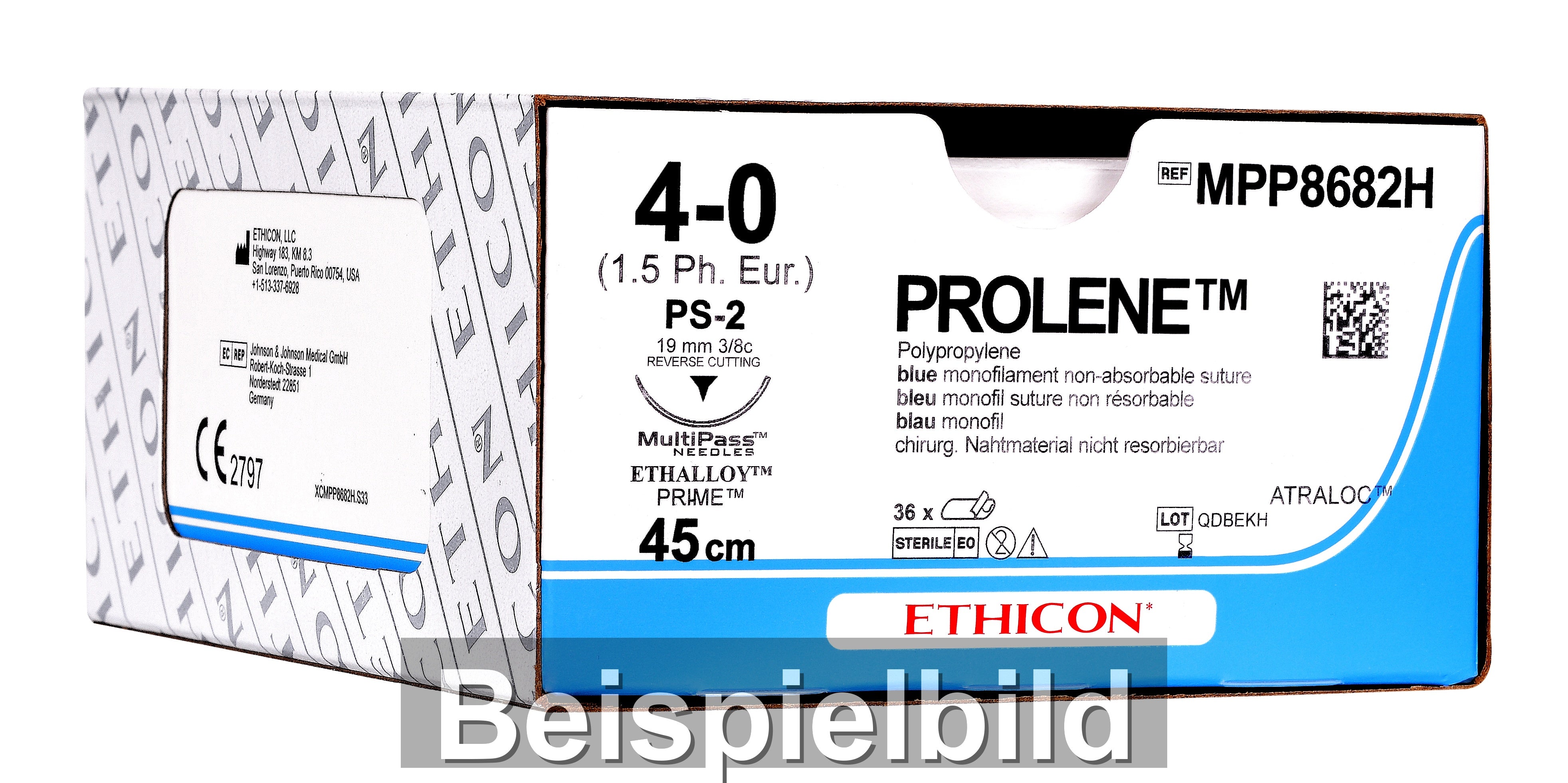 Ethicon Prolene blau USP 2-0 75 cm CT1