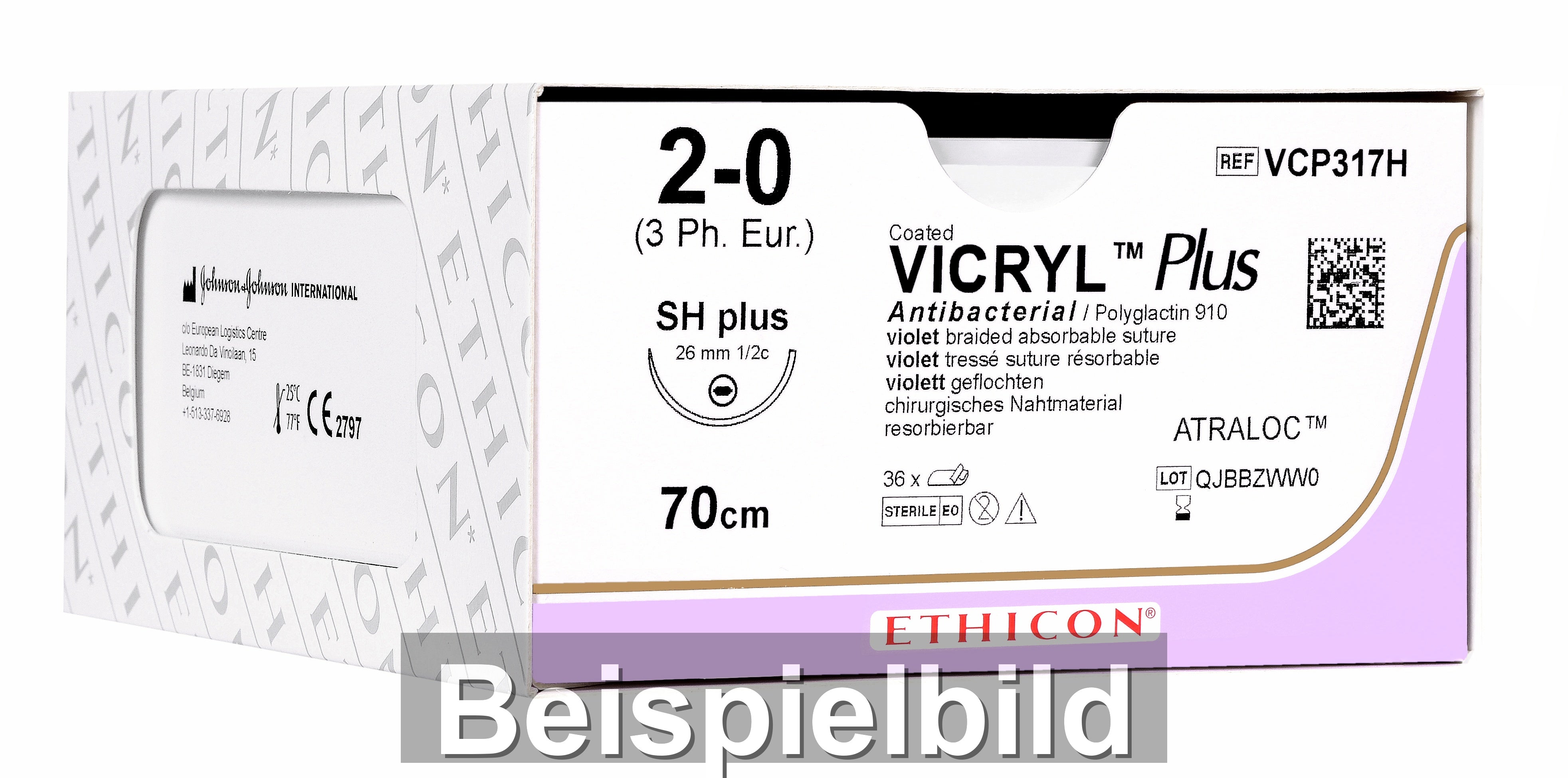 Ethicon Vicryl Plus ungefärbt USP 3-0 45 cm PS2 PRIME